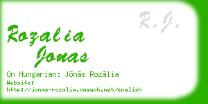 rozalia jonas business card