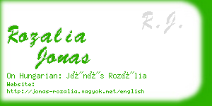 rozalia jonas business card